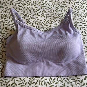 Lavender Ribbed Women's Bralette